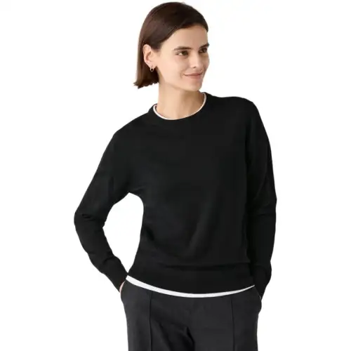 UNIQLO Sweaters Women's Black Crew Neck Moderate Other
