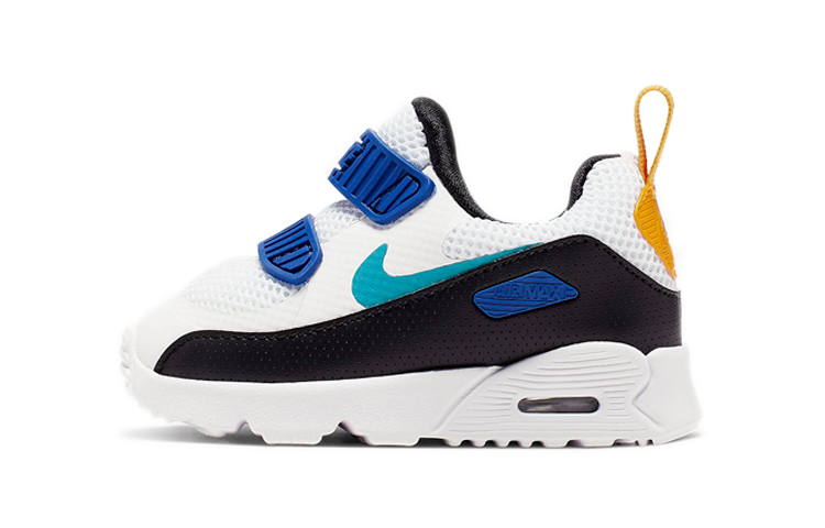 Детские кроссовки Nike Air Max 90 (бело-синие) — фото 3