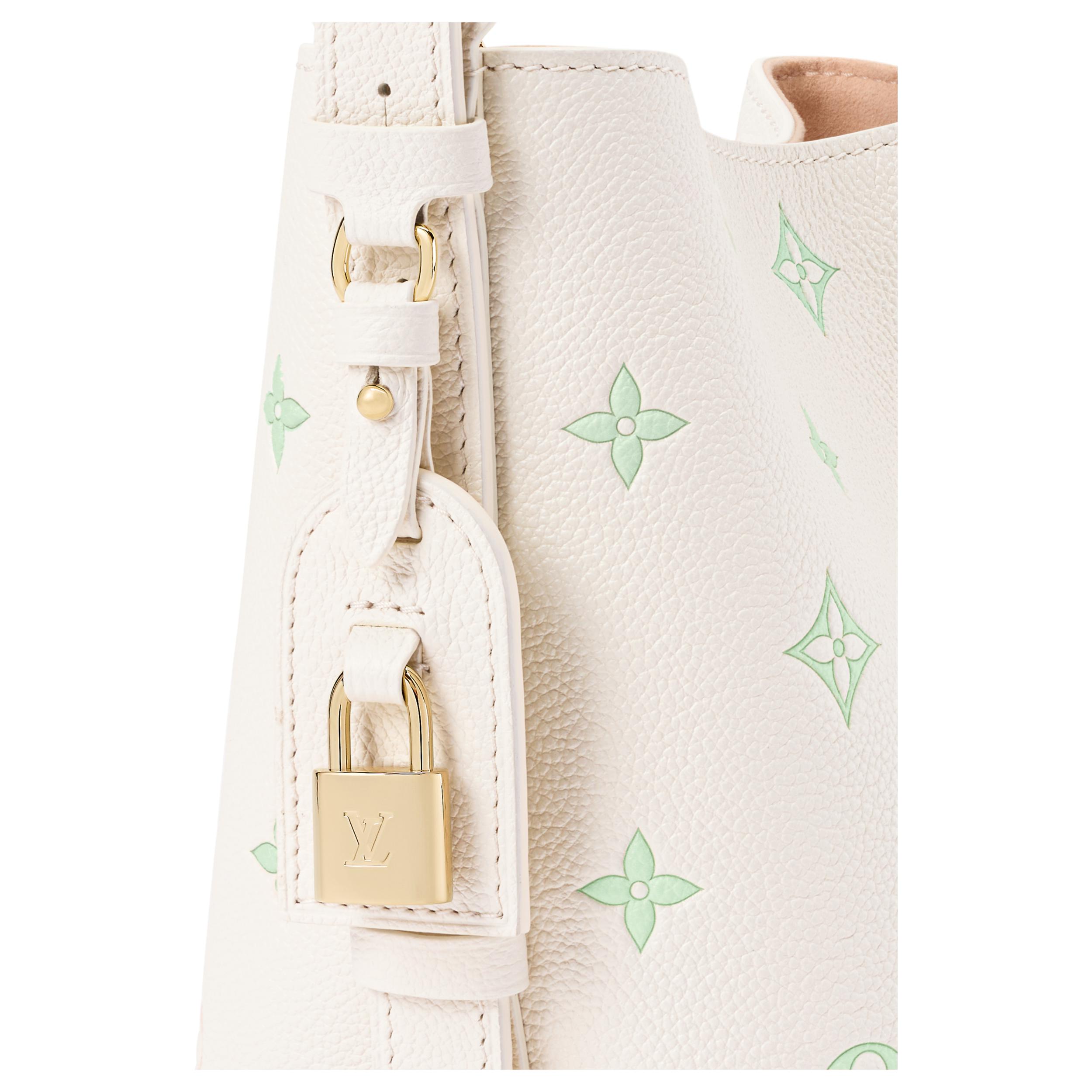 Женская сумка Louis Vuitton All In BB (бело-зеленая) — фото 7