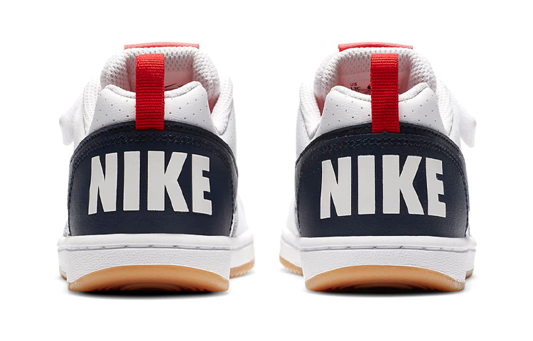 Детские кеды Nike Court Borough Low (белый / красный / синий) — фото 7
