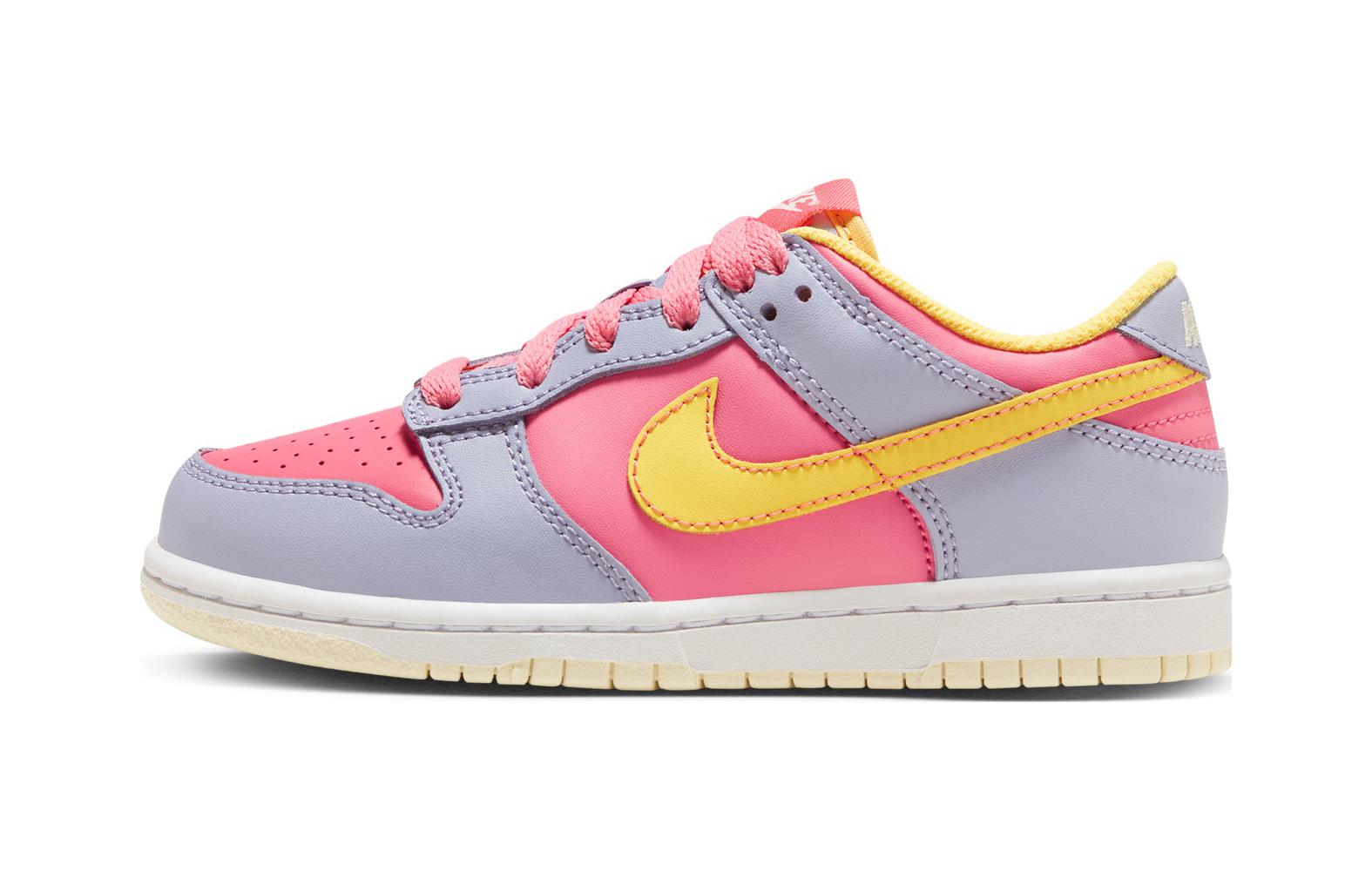 Детские кеды Nike Dunk (серо-розовые)
