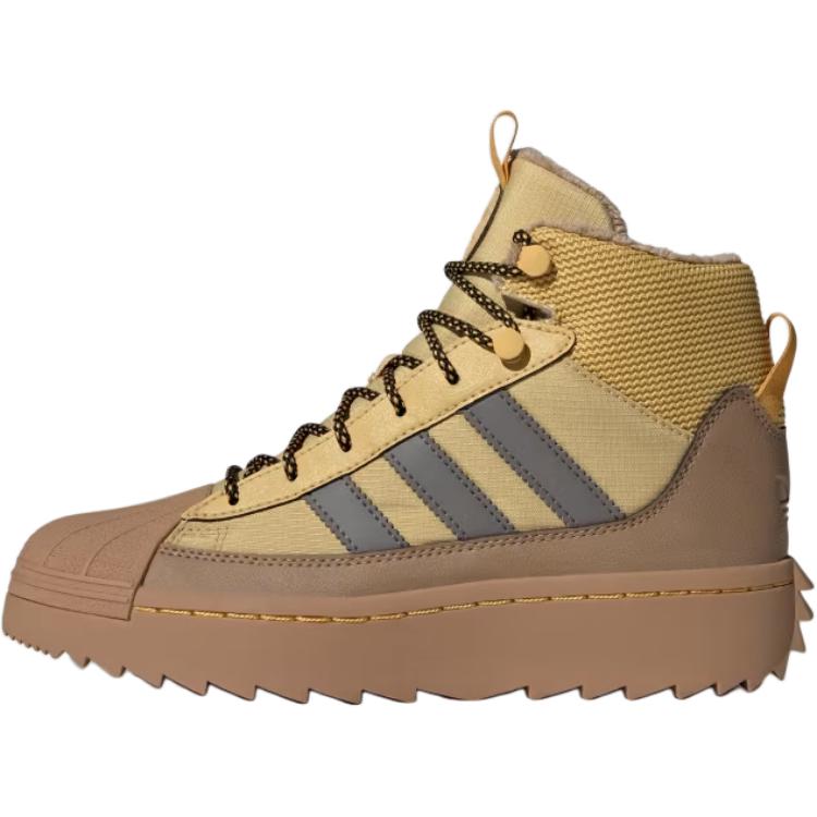 Детские ботинки adidas adidas originals SUPERSTAR Winter Trek (коричнево-желтые)