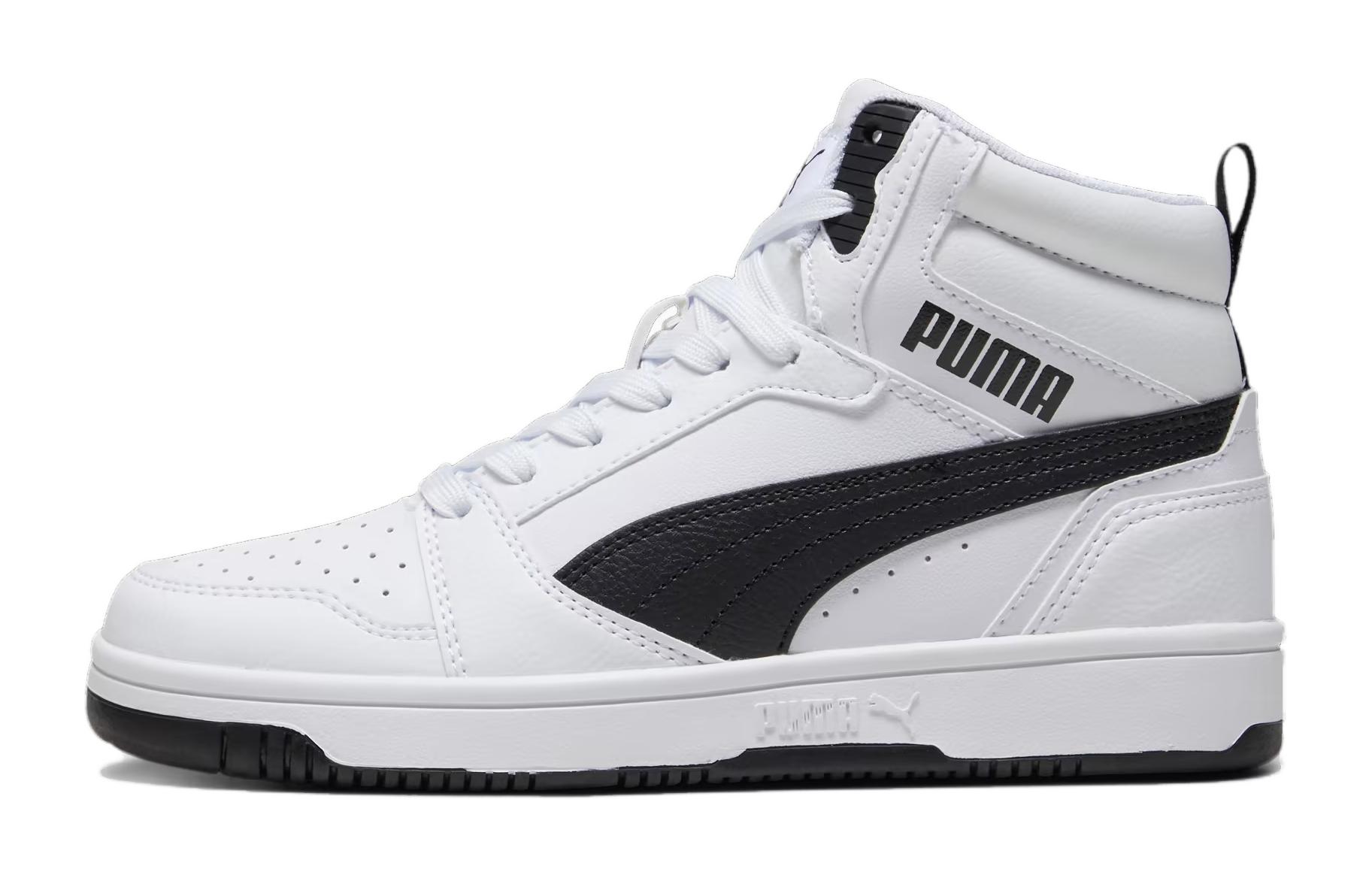 Кеды PUMA Rebound v6 V6 Mid (черно-белые)