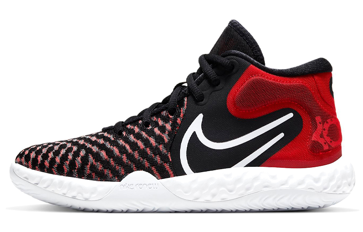 Nike KD Trey 5 VII trendy versatile GS mid-top retro basketball shoes black and red same style for men and women