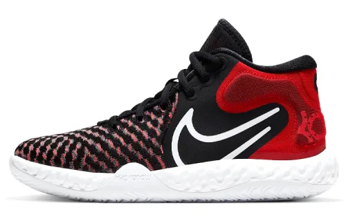 Nike KD Trey 5 VII trendy versatile GS mid-top retro basketball shoes black and red same style for men and women