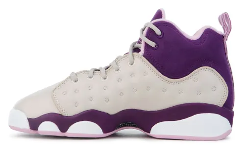 Jordan Jumpman Team II Mid top Basketball Shoes Gray Purple Unisex