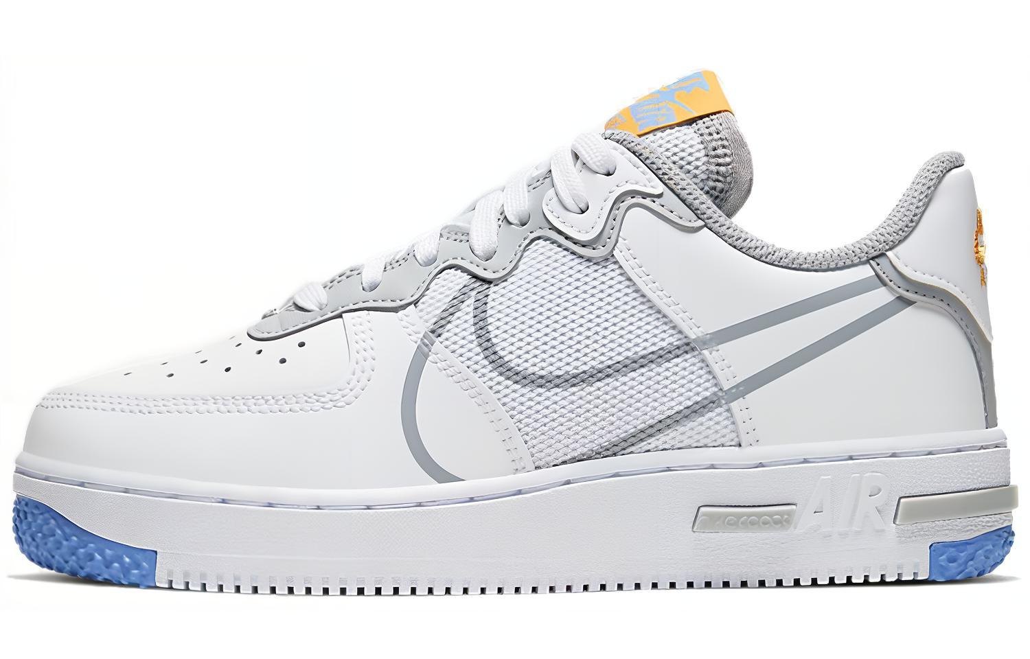Кеды Nike NikeAir Force 1 React GS (бело-синяя)