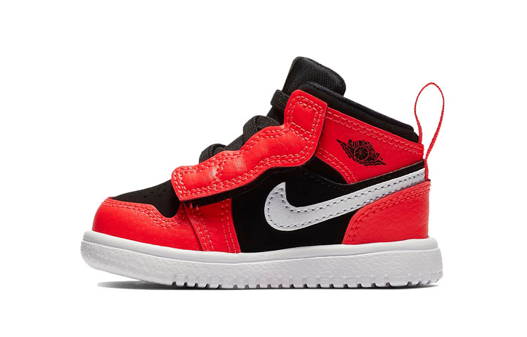 Детские кроссовки Jordan Air Jordan 1 Mid ALT TD (черно-красные)