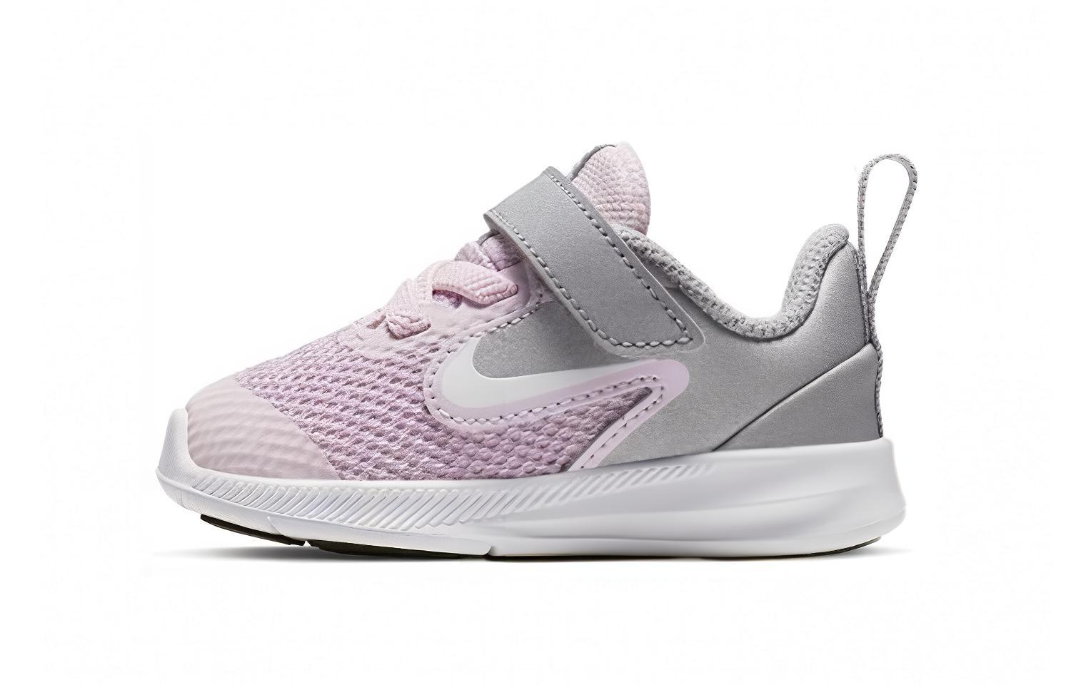 Детские кроссовки Nike Downshifter 9 (розово-серые)
