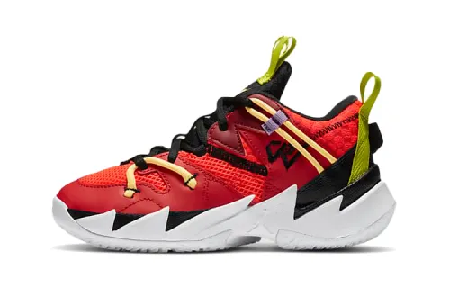 Jordan Why Not Zer0.3 SE Westbrook 3 Comfortable and versatile, non-slip, shock-absorbing and wear-resistant, low-top children's basketball shoes, red, yellow and black, for children and middle-aged children
