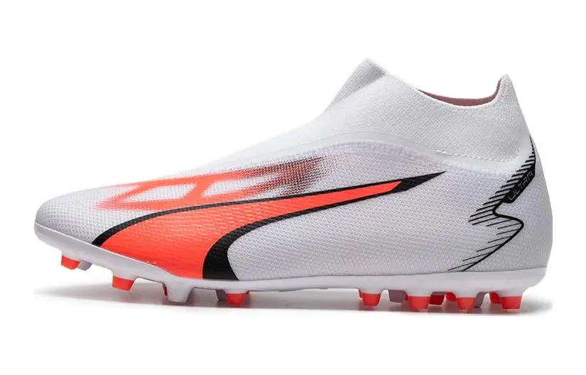 PUMA Ultra Match PU Polyurethane Cushioning Abrasion Resistant Cushioning, Wear Resistant Low top Kids' Soccer Shoes