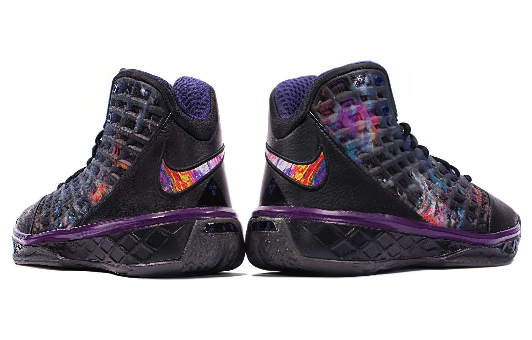 Кроссовки Nike Zoom Kobe 3 Prelude Misery GS (черно-фиолетовые) — фото 3