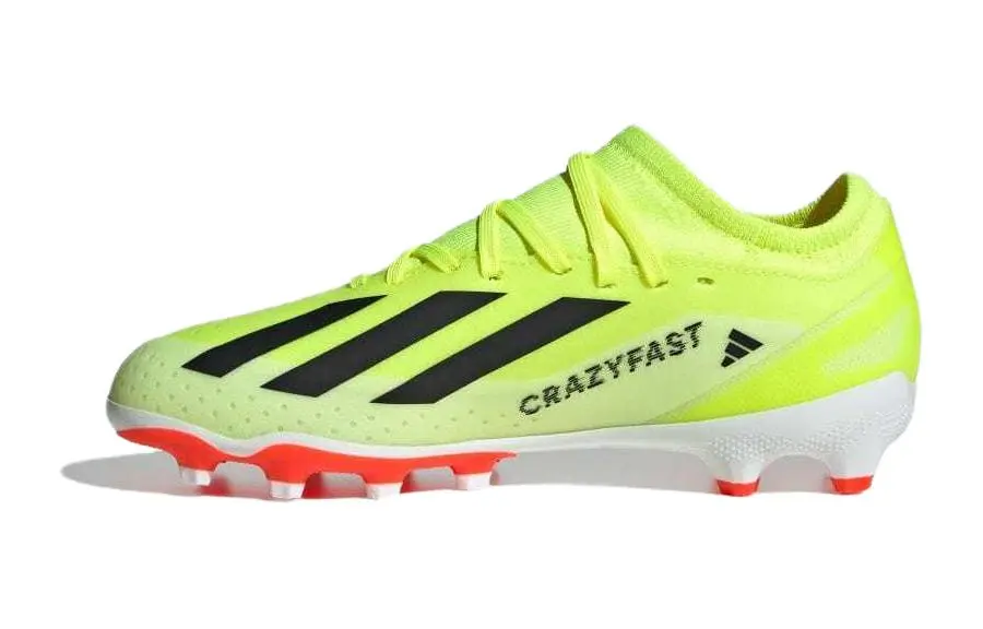Adidas X CRAZYFAST LEAGUE Abrasion Resistant Low top Soccer Shoes Yellow Kids'