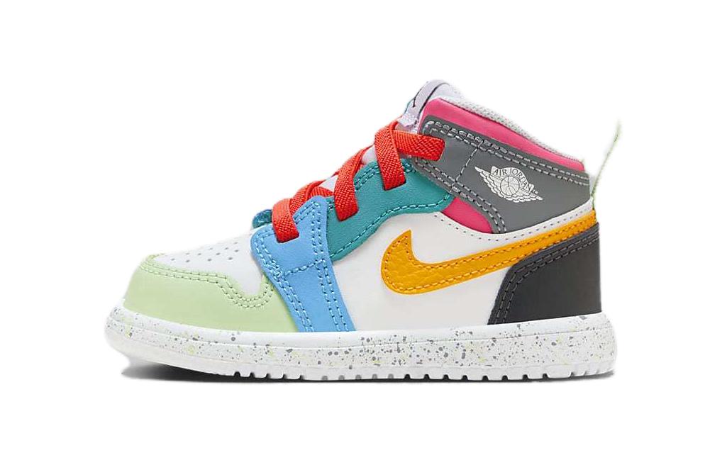Детские кроссовки Jordan Air Jordan 1 (сине-оранжевые)