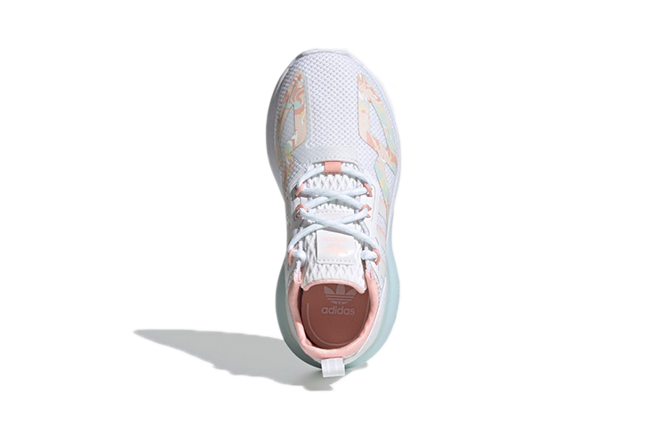 Детские кроссовки adidas originals ZX 2K (бело-розово-голубые) — фото 5