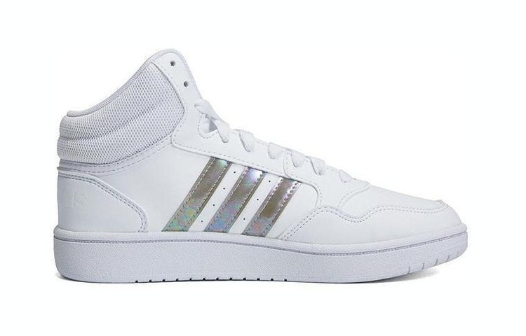 Детские кеды adidas neo Hoops Mid 3.0 k (белые) — Белый — фото 4