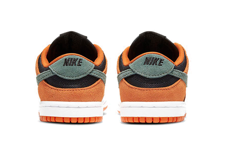 Детские кеды Nike Dunk SP "Ceramic" (черно-оранжево-зеленый) — Чёрный / оранжевый / зелёный — фото 7