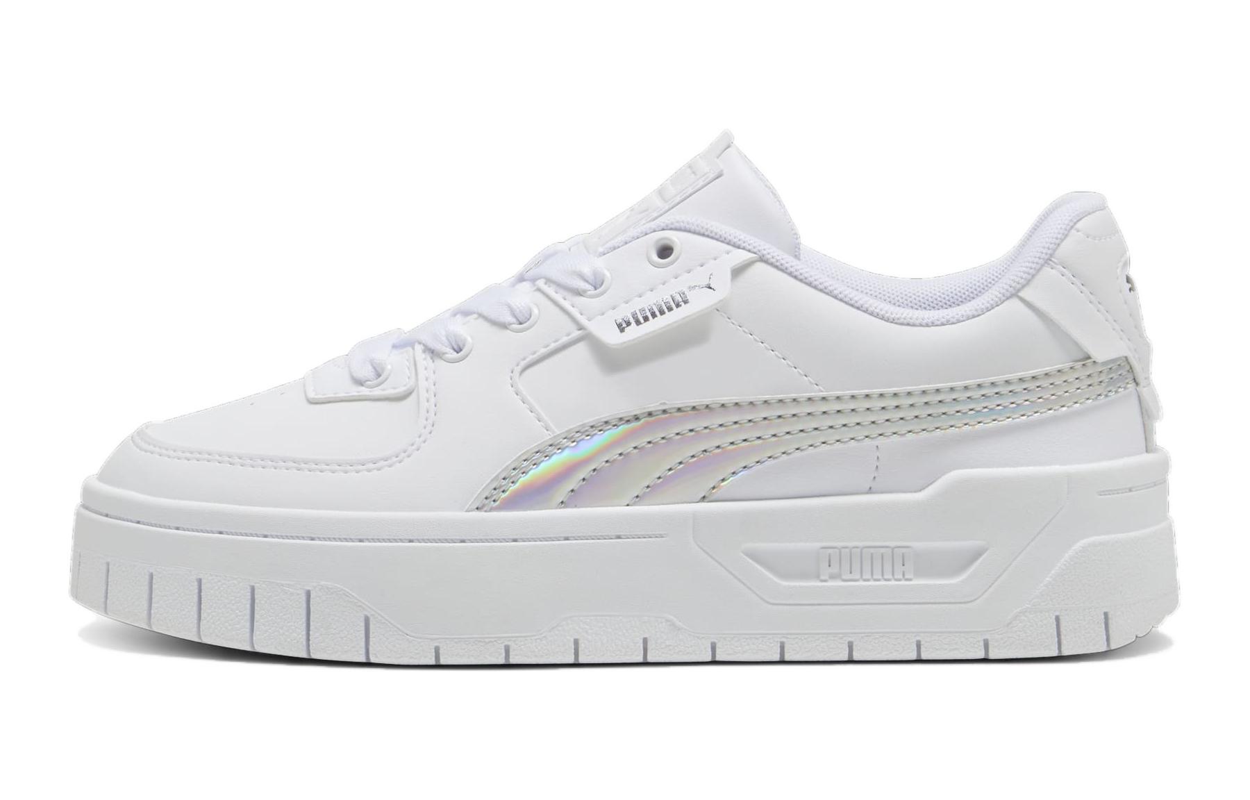 Детские кеды PUMA Cali Dream Dream Iridescent (бело-серебристые)
