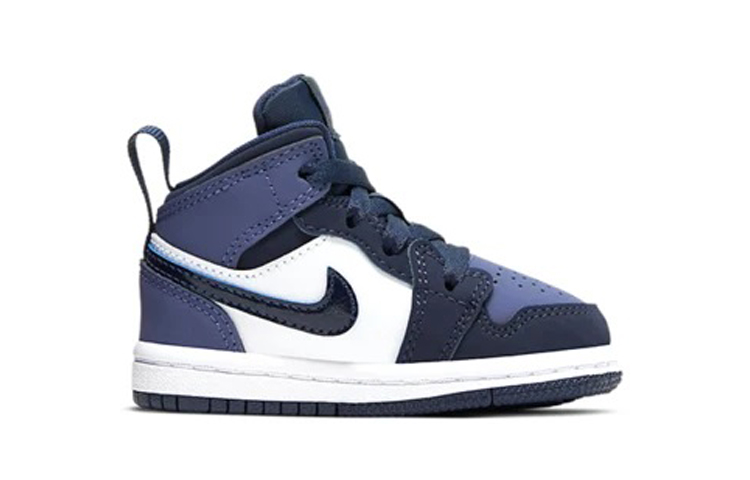 Кроссовки Jordan Air Jordan 1 Mid Sanded Purple (черно-фиолетовые) — фото 3