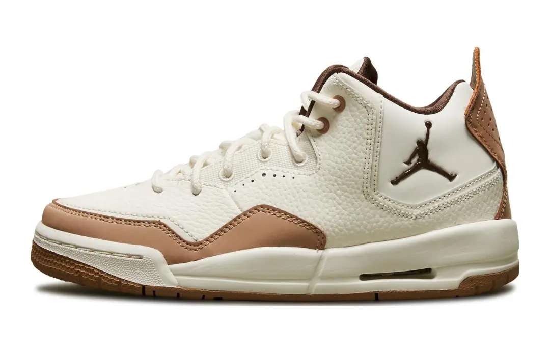 Jordan Courtside 23 Synthetic Leather Slip Resistant Cushioning Abrasion Resistant Mid top Children's Basketball Shoes