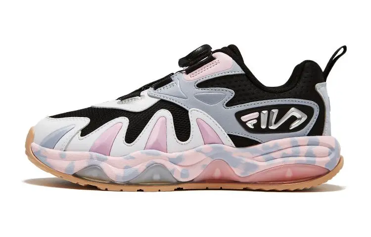 FILA KIDS Comfortable Abrasion Resistant Breathable Low top Kids' Training Shoes Black Gray