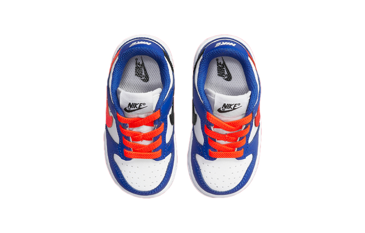 Детские кеды Nike Dunk (бело-сине-оранжевый) — фото 5