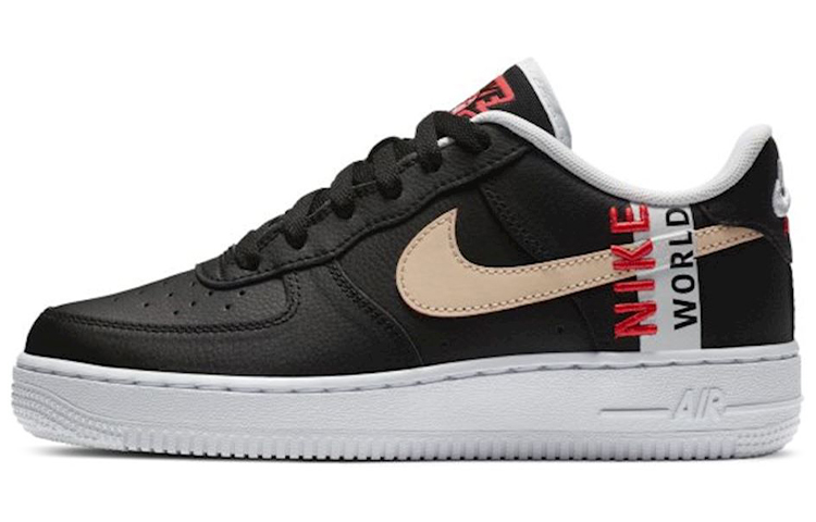 Кроссовки Nike Air Force 1 Lv8 1 (GS) (черно-розовые)