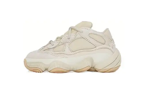 Adidas originals Yeezy 500 Stone comfortable and versatile non-slip lightweight low-top toddler shoes off-white infants and toddlers