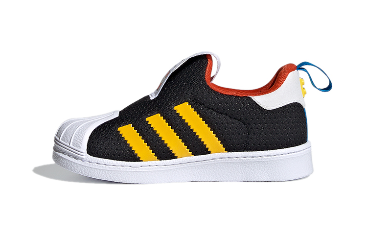 Детские кеды adidas Originals Superstar 360 (черно-бело-зелено-желтые) — Чёрный / белый / зелёный / жёлтый — фото 1