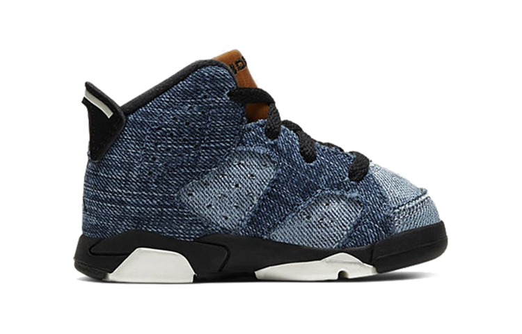 Детские кроссовки Jordan Air Jordan 6 “Washed Denim” (синий) — 牛仔蓝 — фото 3