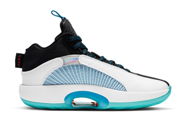 Кеды Jordan JordanAir Jordan 35 GC "Morpho" GS (белый / синий / черный) — Белый / синий / чёрный — фото 4