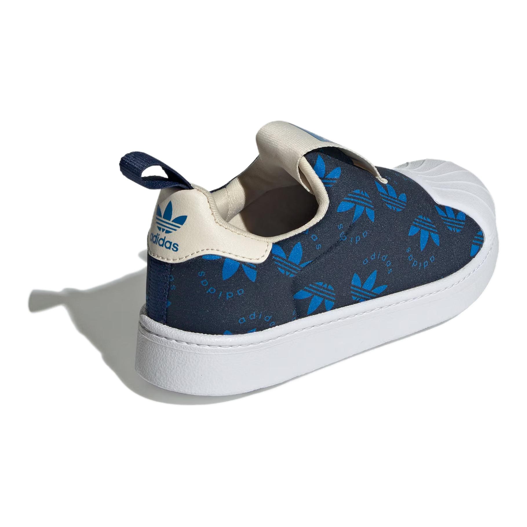 Детские кеды adidas originals SUPERSTAR 360 (синие) — 深蓝/蓝/奇妙白 — фото 4