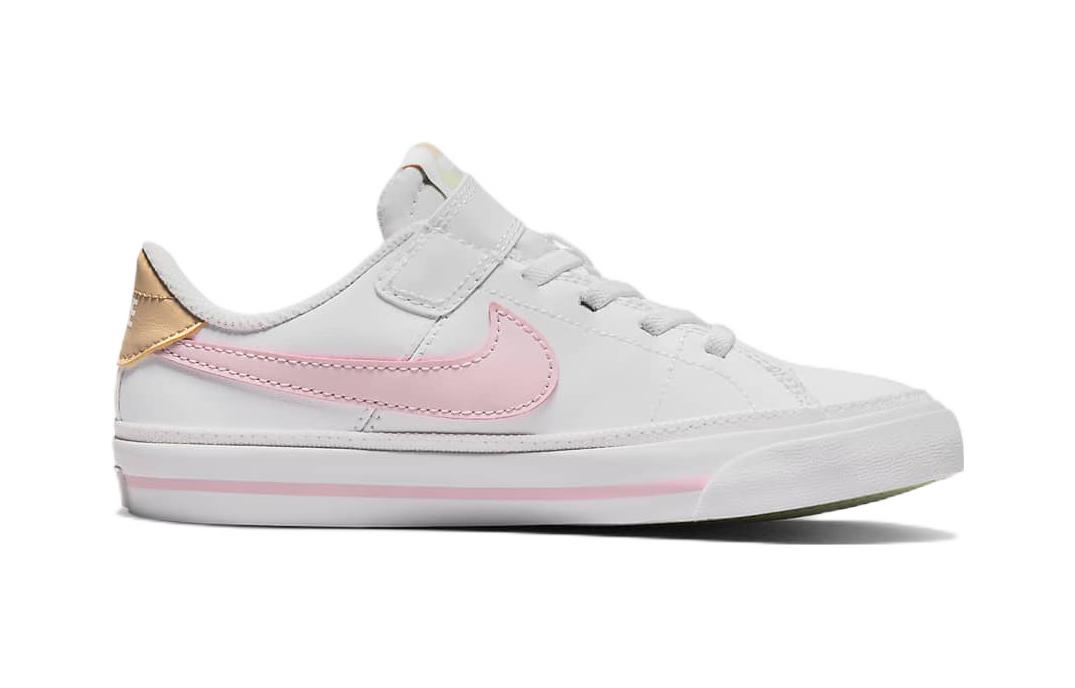 Детские кеды Nike Court Legacy (бело-розовые) — Белый / розовый — фото 4