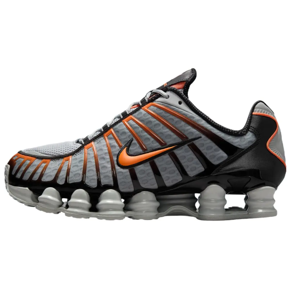Nike Shox Tl Light Smoke Grey Black Bright Mandarin
