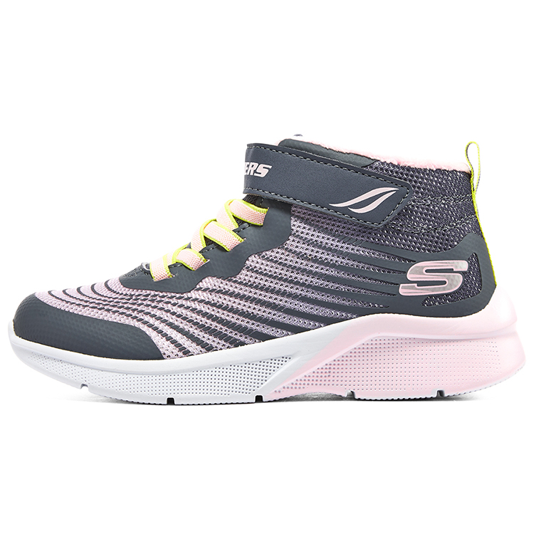 Подростковые ботинки Skechers Girls (серо-розовые)