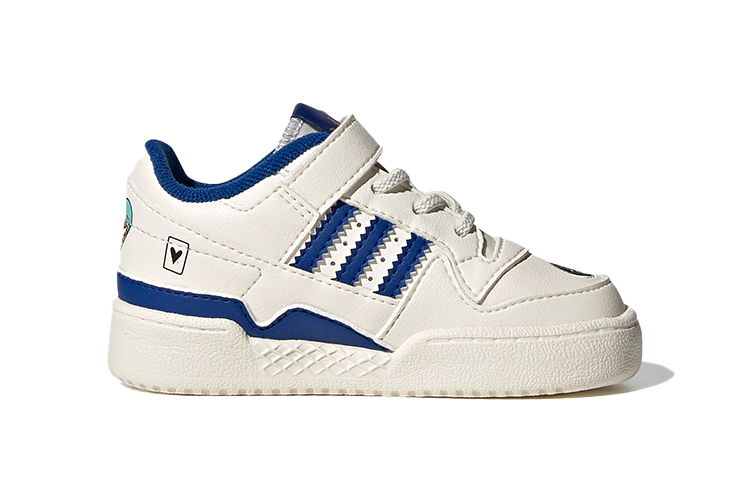 Детская обувь adidas originals FORUM Low El I (бело-синие) — фото 3