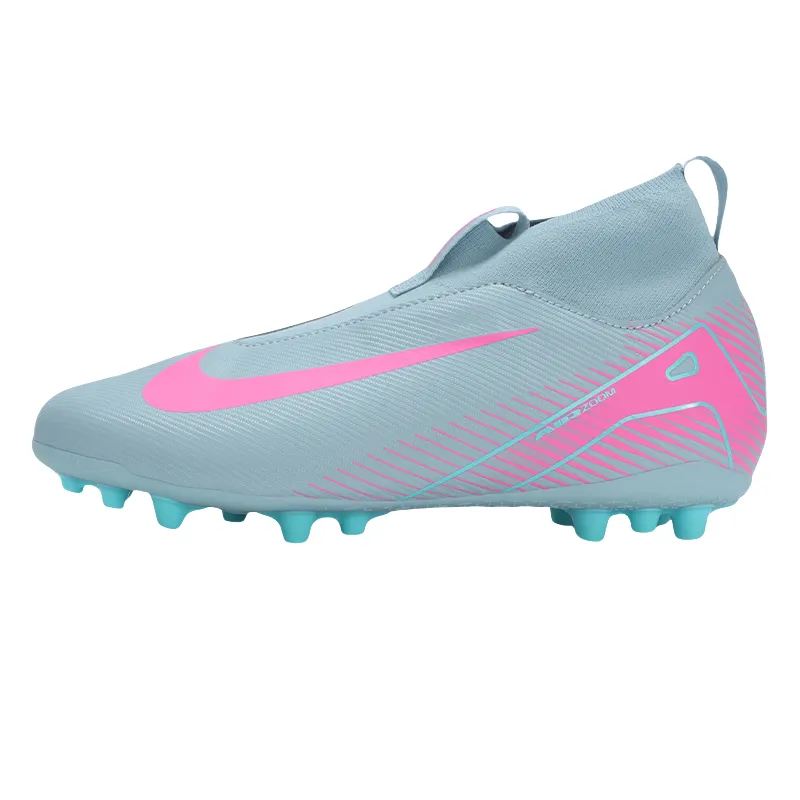 Nike SUPERFLY 10 ACADEMY Mid top Kids' Soccer Shoes Blue/Pink Teenagers