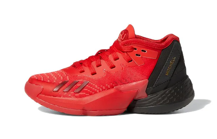 Adidas D.O.N. Issue #4 Mitchell 4 Abrasion Resistant Abrasion Resistant Low top Performance Basketball Shoes Red
