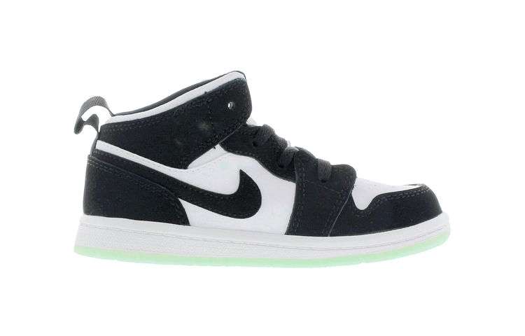 Кроссовки Jordan Air Jordan 1 Mid White Black Teal Tint (белые) — фото 3