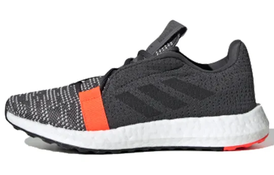 Adidas Senseboost Go J Cushioning Kids' Training Shoes Gray Black Red Teenagers