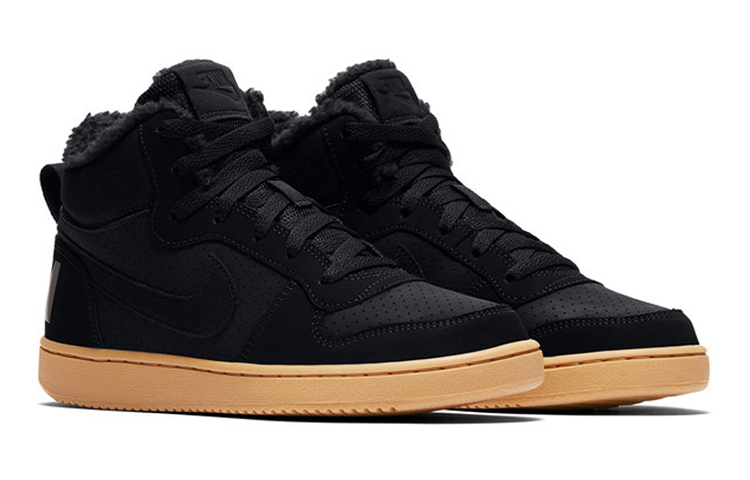 Кеды Nike NikeCourt Borough Mid WNTR (черно-коричневые) — Чёрный / коричневый — фото 3