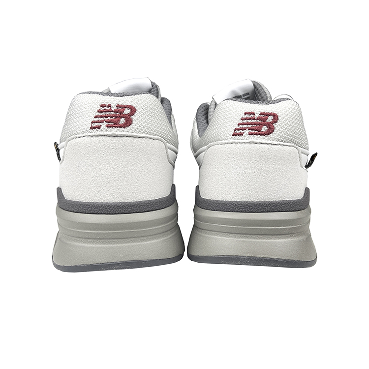 Кроссовки New Balance 997 (светло-серый с красным) — Светло-серый / тёмно-серый / красный — фото 6