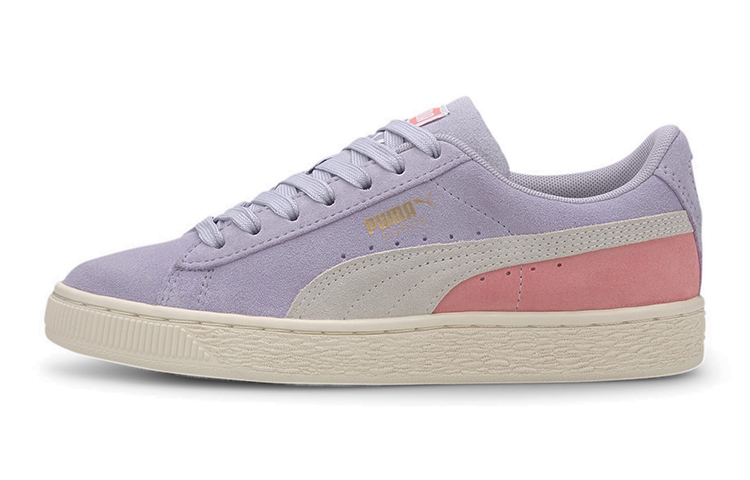 Детские кеды PUMA Suede Classic (хаки-пурпурно-розовые)