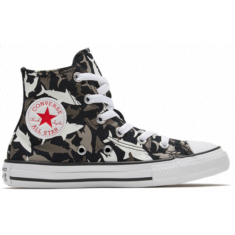 Кеды Converse Chuck Taylor All Star (черно-серые с камуфляжем) — фото 2