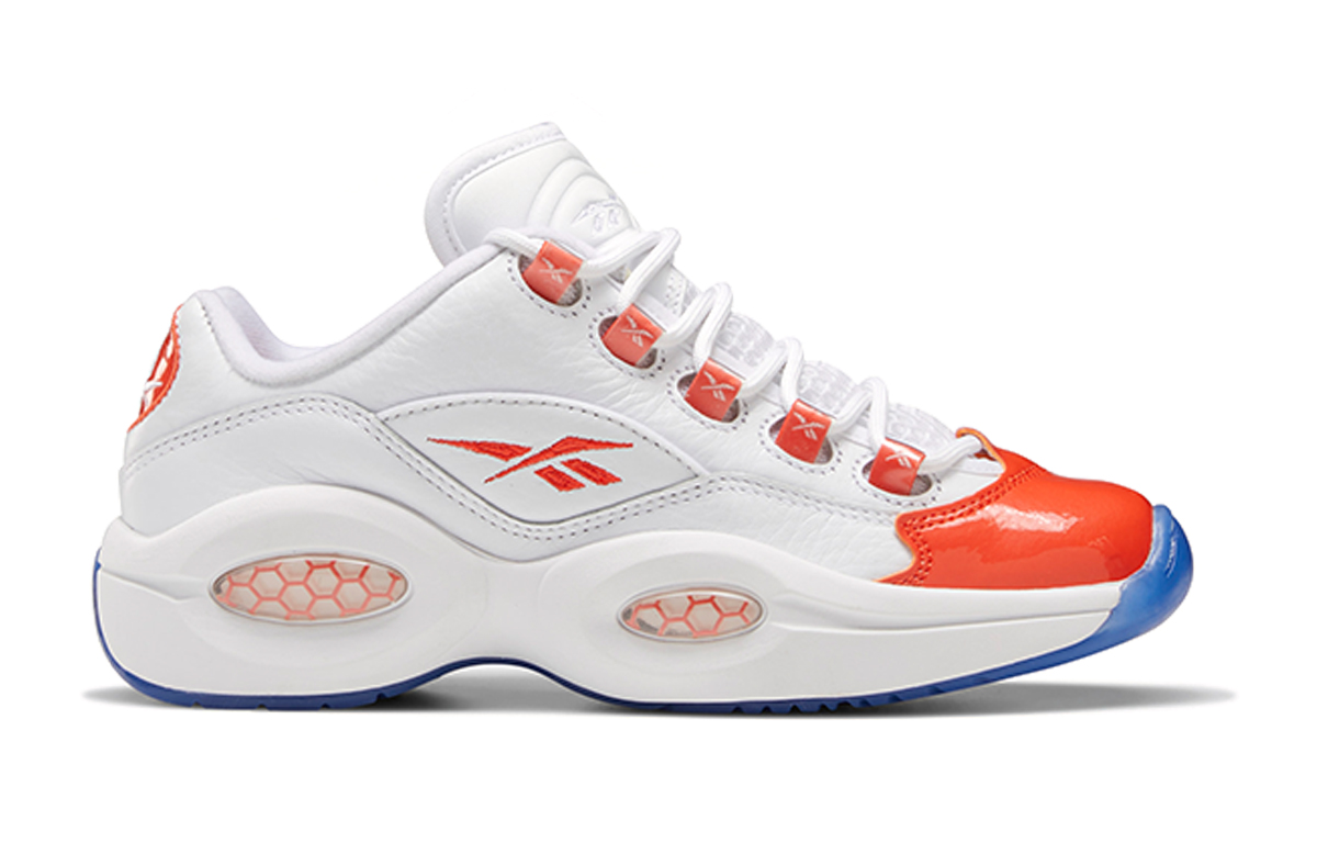 Кроссовки Reebok Question Low-Grade (красно-белые) — фото 2