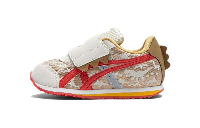 Asics Idaho Baby Anti-collision soft sole, comfortable and suitable for feet, skin-friendly, lightweight, steady growth, foot protection, wear-resistant, anti-kick, breathable, low-top toddler shoes, white brown, infants and young children