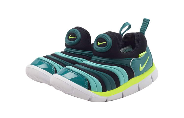 Кроссовки Nike Dynamo Free (зелено-черно-желтые) — Зелёный / чёрный / жёлтый — фото 3