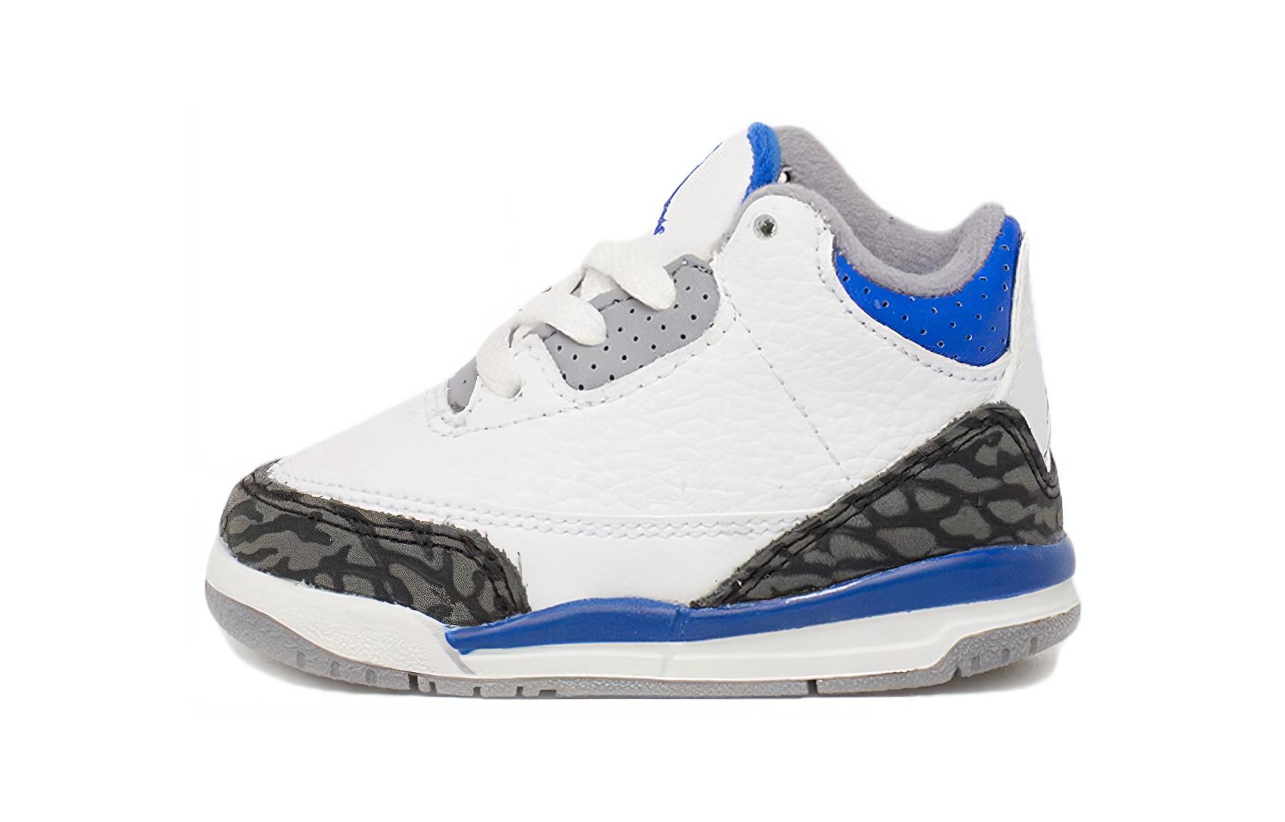 Детские кроссовки Jordan Jordan Air 3 Retro Racer Blue (белый / синий)