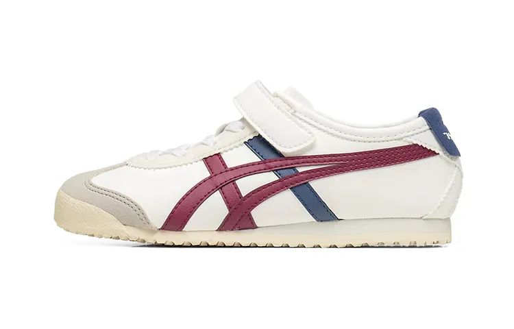 Onitsuka Tiger MEXICO 66 Comfortable Low top Kids' Running Shoes White Red Blue Children Aged 3 7 Years Old
