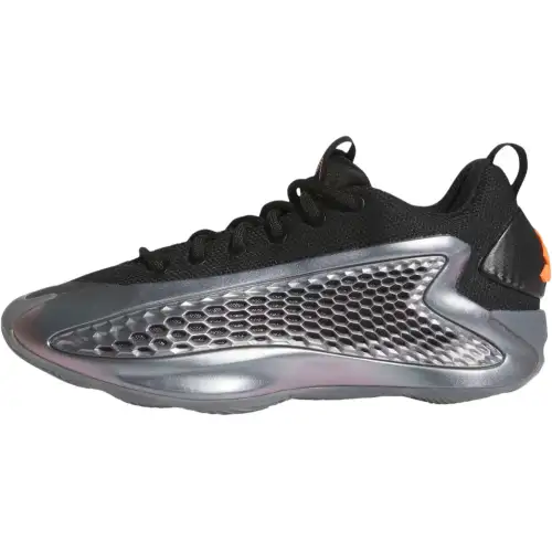 Adidas Anthony Edwards 1 Low Iron Meta non-slip wear-resistant low-top children's basketball shoes silver and black